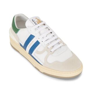 Lanvin Clay Mesh Low Top Sneakers White Blue Green Unisex Size 36